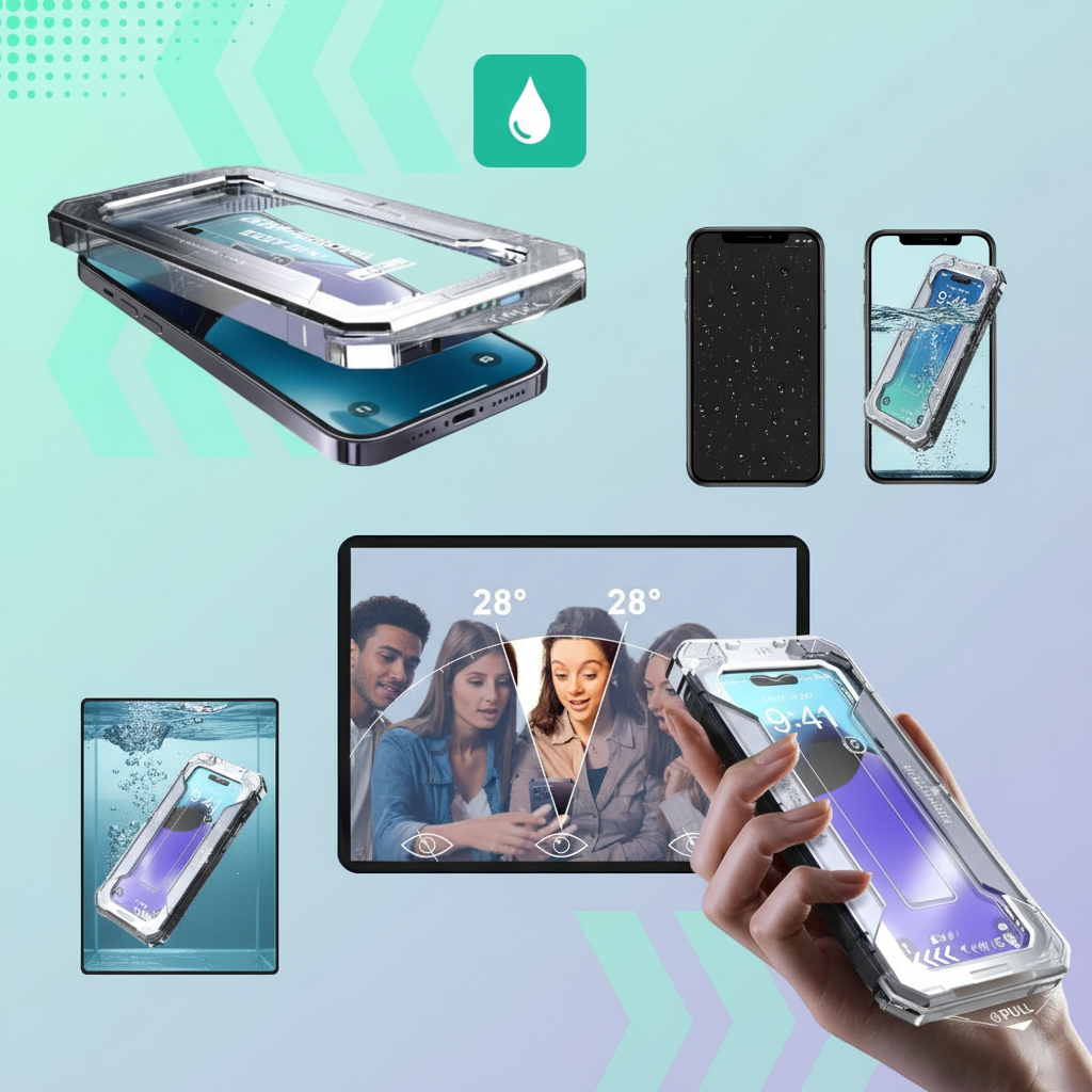 Professional grade tempered glass screen protector by Heenov