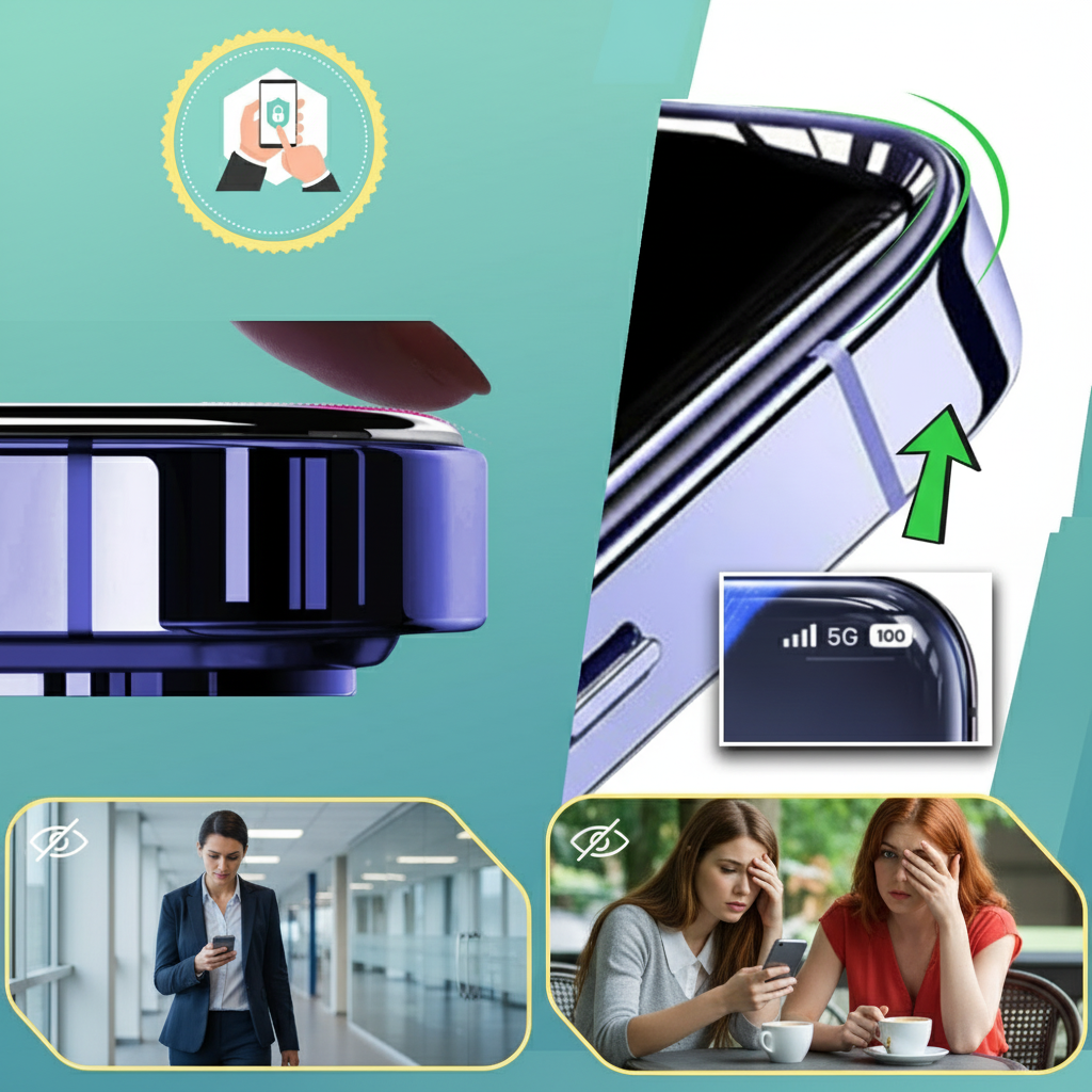 Privacy filter active vs inactive comparison view