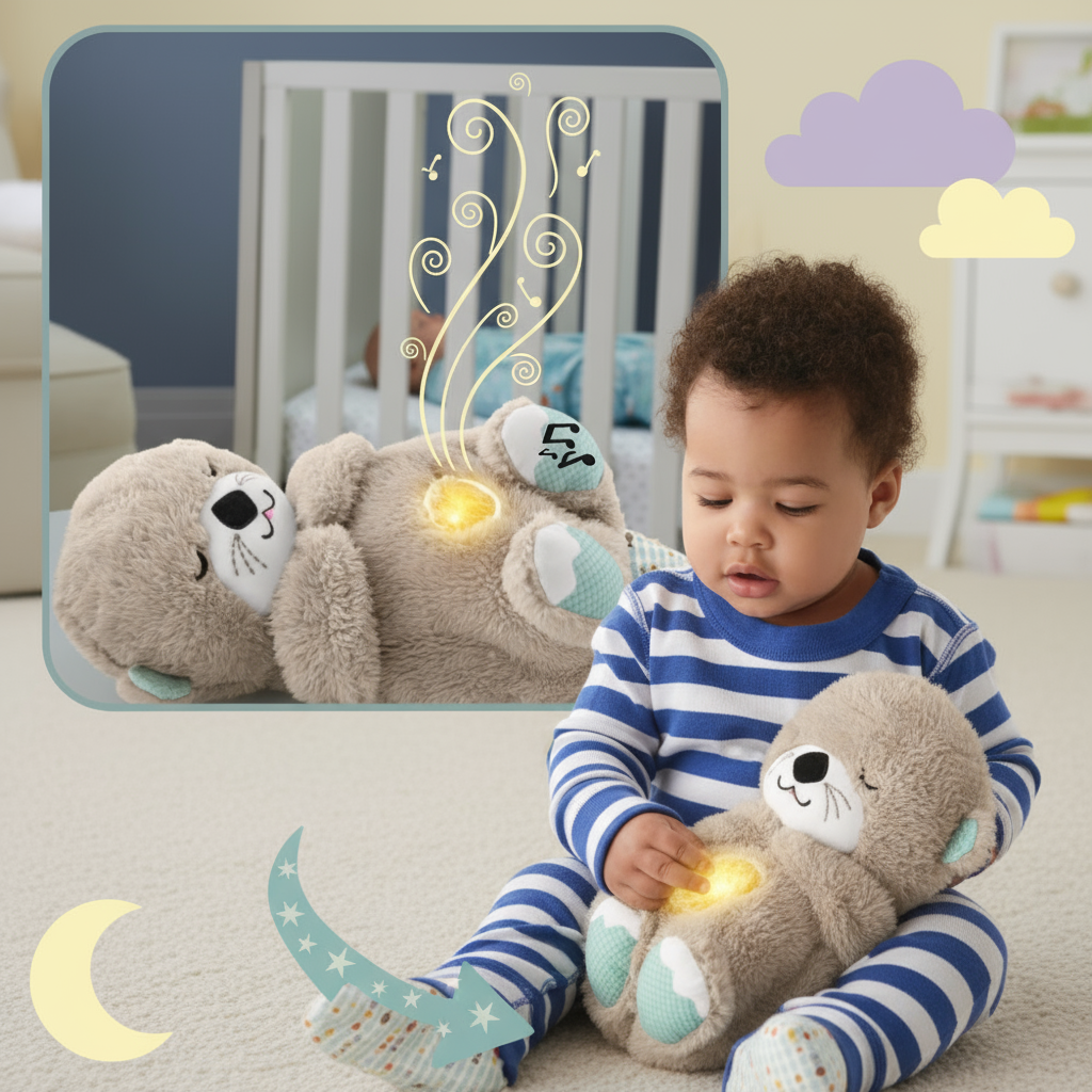 Calming weighted otter plush for sensory processing support